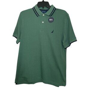 Nautica classic fit solid green Polo sz S